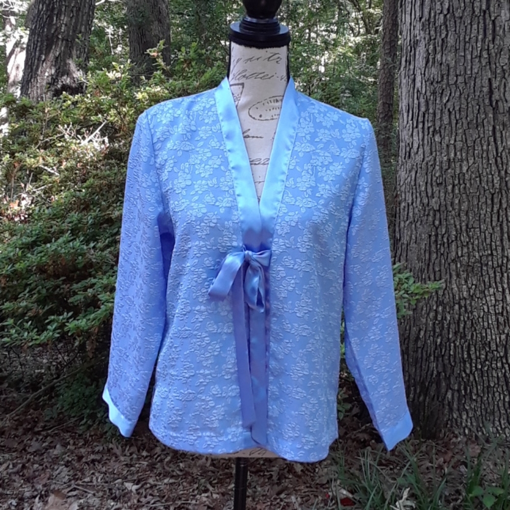 Periwinkle blue bed jacket